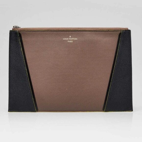 Louis Vuitton Gris Neon Veau Cachemire Leather W Pochette Bag - Picture 1 of 12